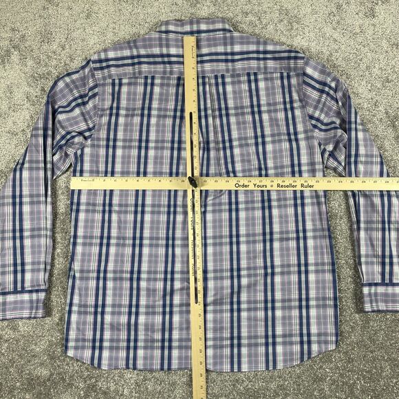 Vineyard Vines Button Down Shirt Mens Large On the Go Performance Plaid Brrr - Picture 10 of 14